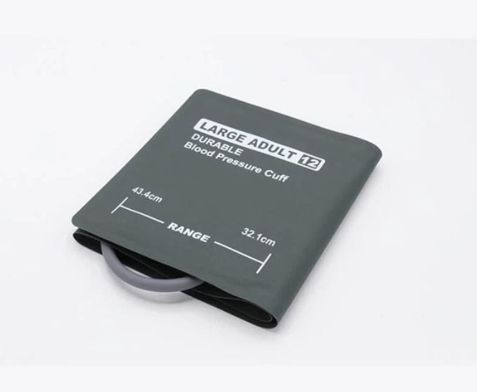 Reusable Blood Pressure Cuff Single Tube Large Adult Use 32.1 - 43.4 cm Arm Circumference (dark green style without bag)