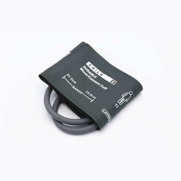 Reusable Blood Pressure Cuff Double Tube Child Use 15.8 - 21.3 cm Arm Circumference (dark green without bag)