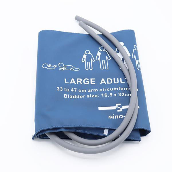 Reusable Blood Pressure Cuff Double Tube Large Adult Use 33 - 47 cm Arm Circumference